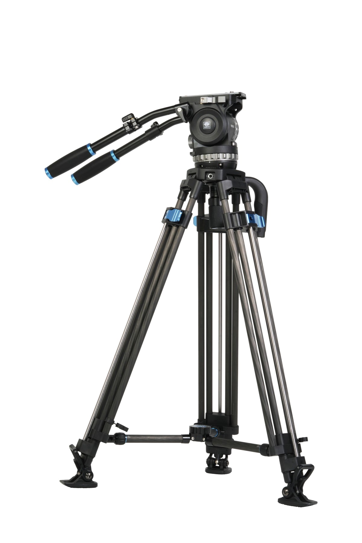 Sirui SQ100 video tripod with mid-level spreader and twin pan handles