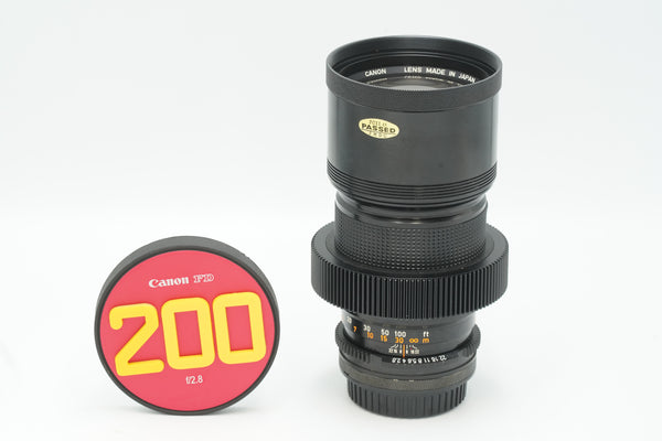 Canon FD 200mm f2.8 S.S.C. CINE MODDED to EF