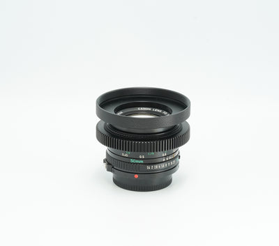 Canon nFD 50mm f1.4 with CINE MOD options