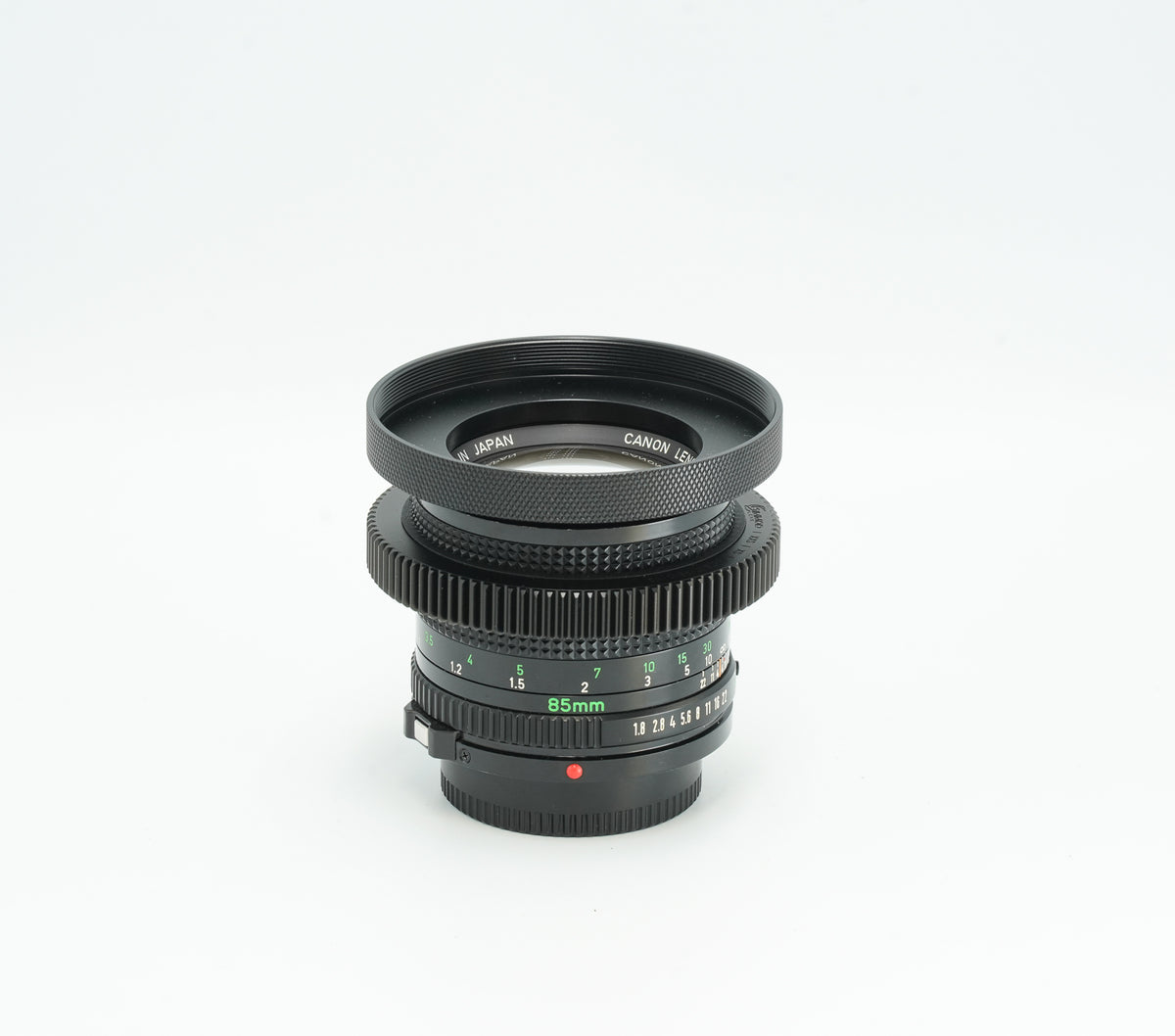 Canon nFD 85mm f1.8 with CINE MOD options