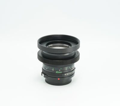 Canon nFD 85mm f1.8 with CINE MOD options