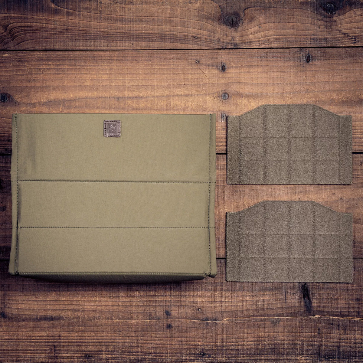Wotancraft camera insert with two divider panels laid out, from above