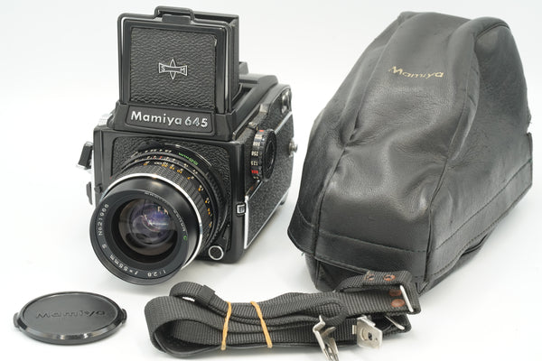 Mamiya 645 1000s, 55mm f2.8, waist level finder & strap