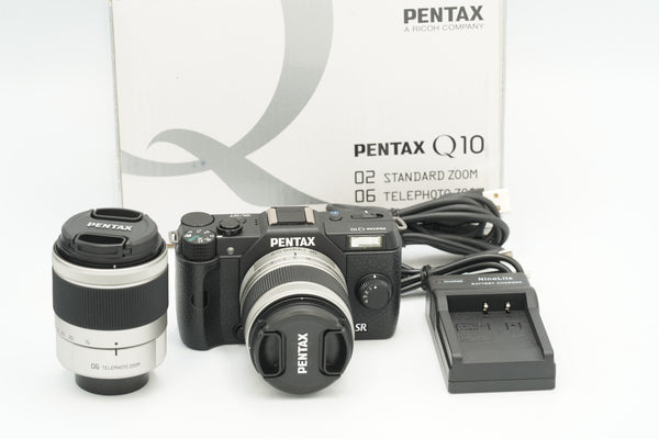 PENTAX Q10 & 2 lenses, 10 MP PREMIUM DIGITAL COMPACT camera, black