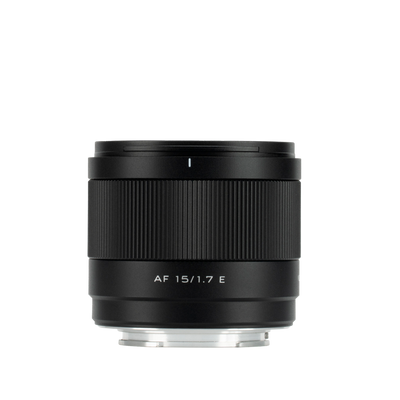 Viltrox Air AF 15mm f/1.7 E APS-C wide-angle autofocus lens for Sony E-mount, front view