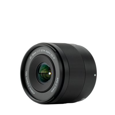 Viltrox Air AF 15mm f/1.7 STM APS-C lens, angled view of the front element