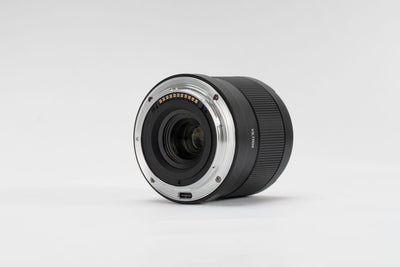 Viltrox Air AF 14mm f/4 Nikon Z lens, rear view with mount contacts and USB-C port