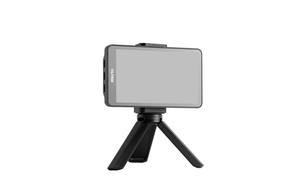 Viltrox DC-T1 monitor on a mini tripod, front view
