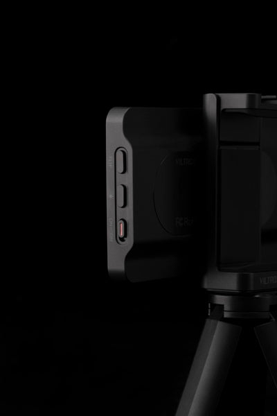 Viltrox DC-T1 side buttons and power switch close-up