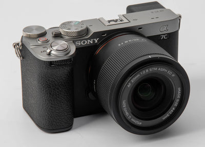 Viltrox Air AF 20mm f/2.8 FE mounted on a silver Sony A7C II camera