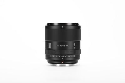 Viltrox AF 75mm f/1.8 XF EVO APS-C autofocus portrait lens for Fujifilm X-mount, front view
