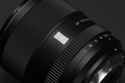 Viltrox 75mm f/1.8 EVO close-up of the aperture ring with A position