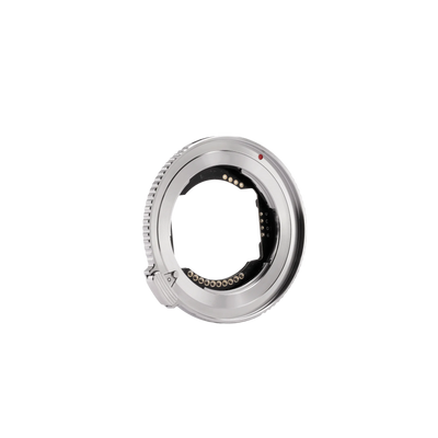 Viltrox Sony E to Nikon Z autofocus adapter, angled view with release lever
