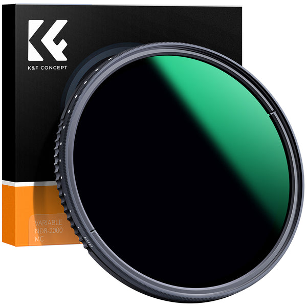 K&F CONCEPT 77MM VARIABLE ND filter, 9 stops (ND8~ND2000), scratch & water proof