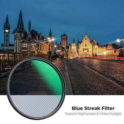 K&F CONCEPT 55mm BLUE FLARES Filter, scratch, water & reflection-proof