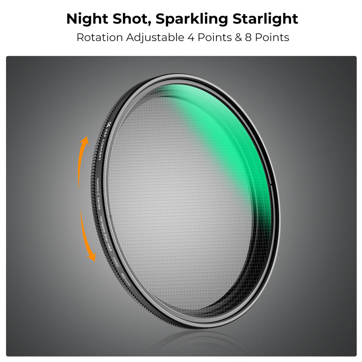 K&F CONCEPT 77mm VARIABLE STAR EFFECT Filter, high transmittance