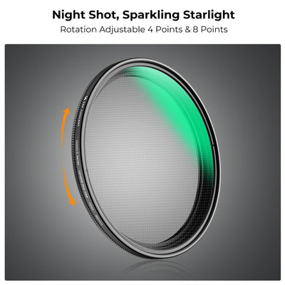 K&F CONCEPT 62mm VARIABLE STAR EFFECT Filter, high transmittance