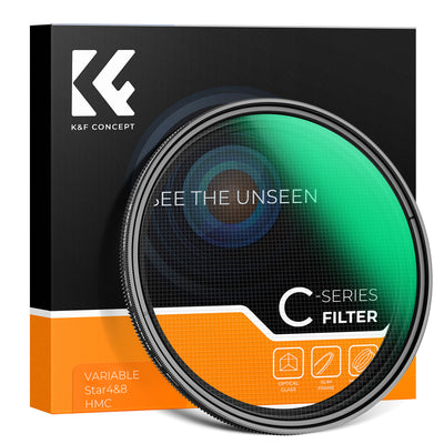 K&F CONCEPT 62mm VARIABLE STAR EFFECT Filter, high transmittance