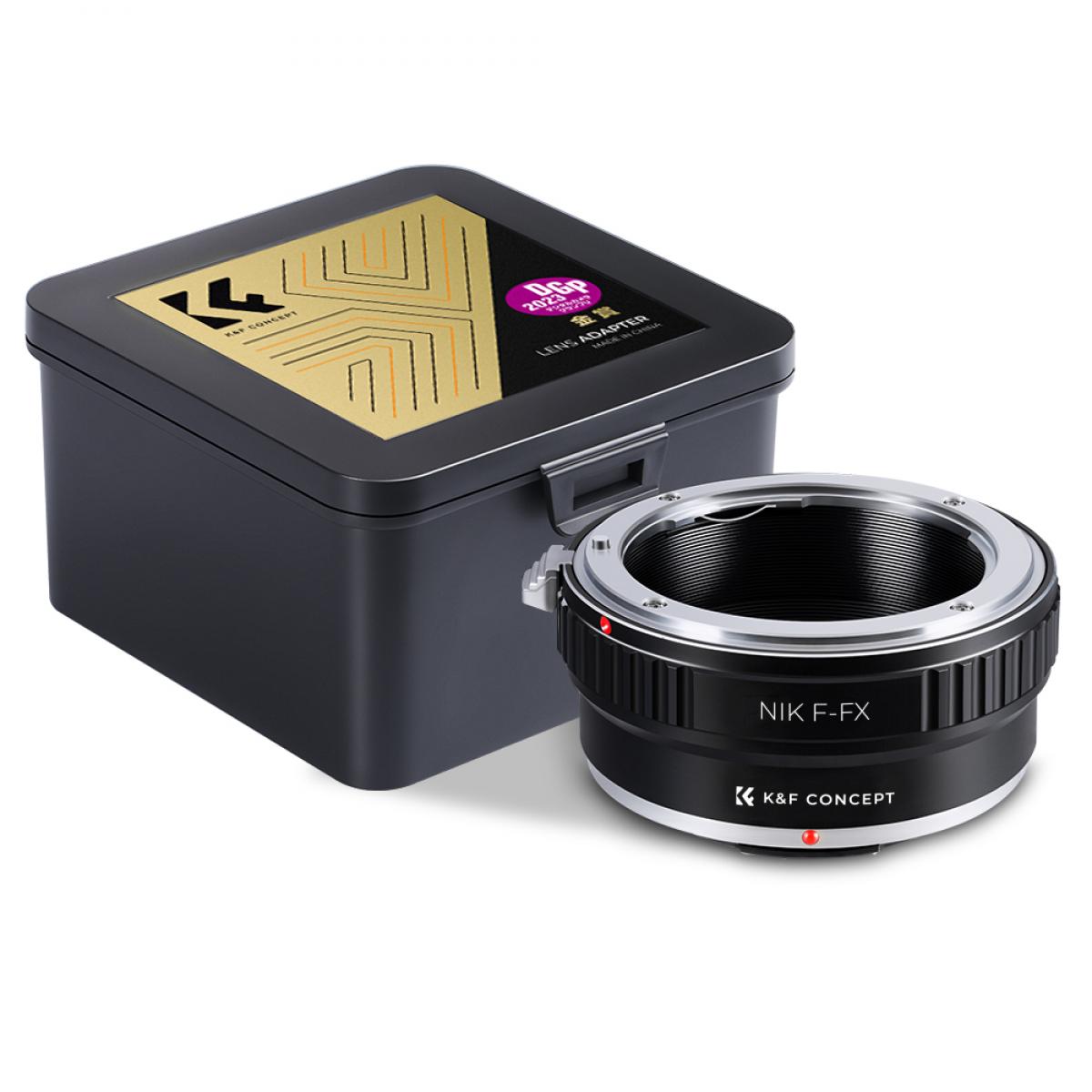 K&F Concept Nikon F to Fujifilm X lens adapter with storage tin
