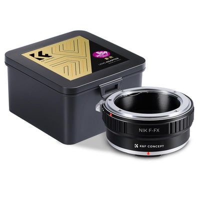 K&F Concept Nikon F to Fujifilm X lens adapter with storage tin