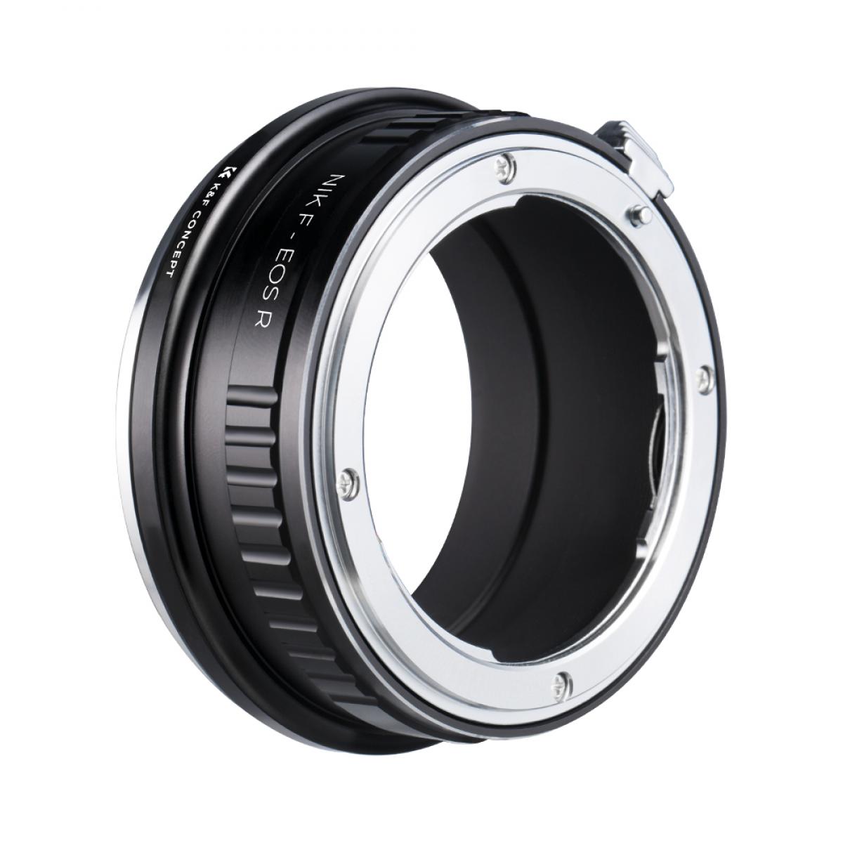 K&F Concept NIK F to EOS R adapter, angled Nikon F bayonet view
