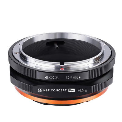 K&F Concept Pro FD-E Canon FD to Sony E lens adapter with lock ring