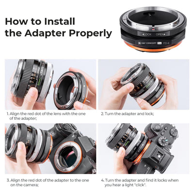 How to fit a Canon FD lens to a Sony camera with the K&F Concept FD-E adapter