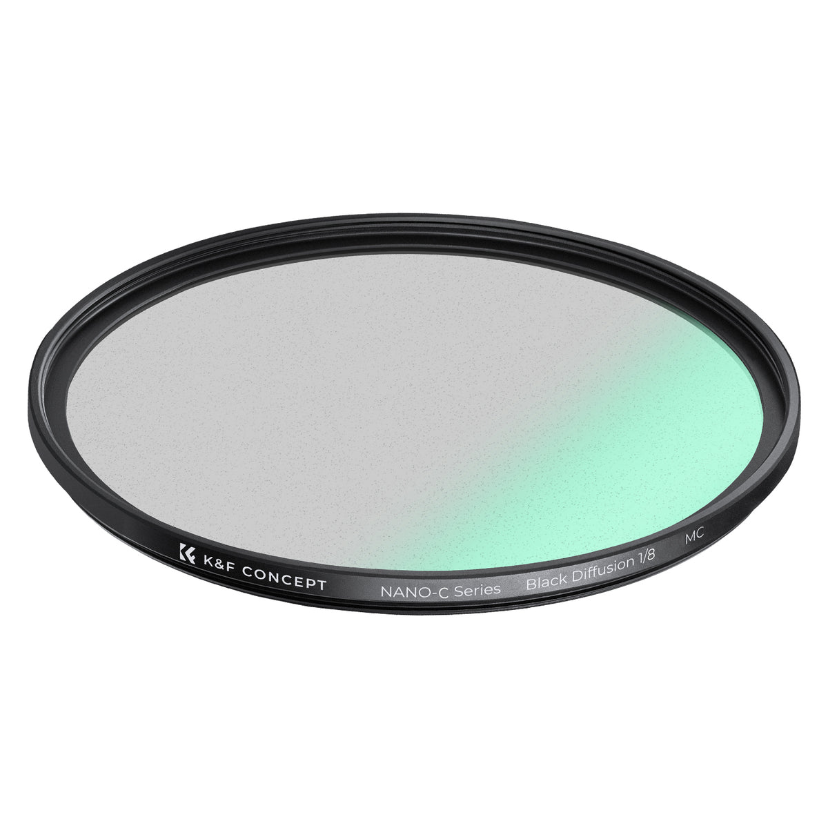 K&F Concept Nano-C black diffusion 1/8 filter, tilted view