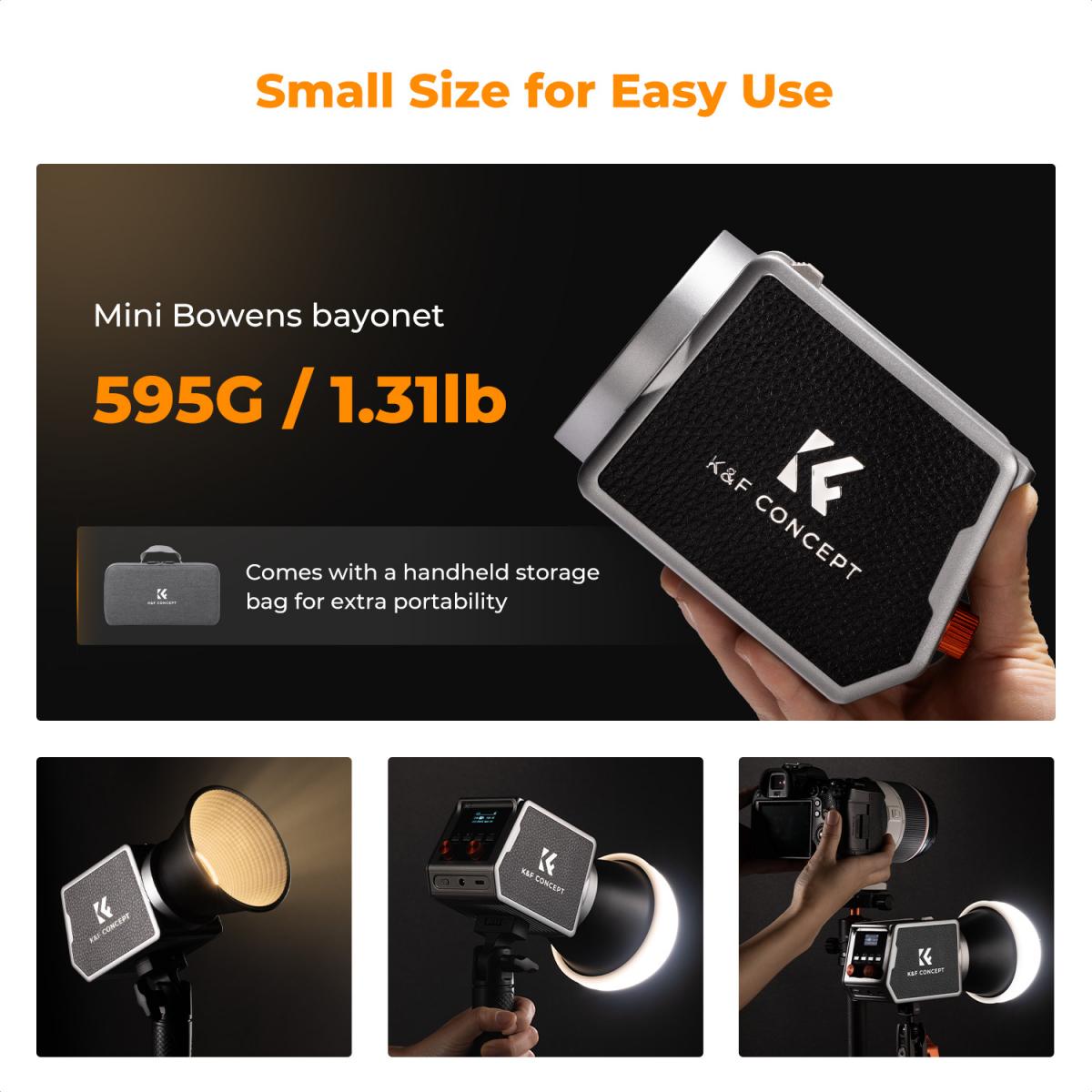 K&F CONCEPT 60W Bi-Color COB Video Light