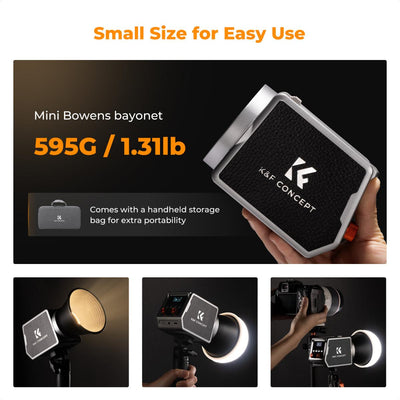 K&F CONCEPT 60W Bi-Color COB Video Light