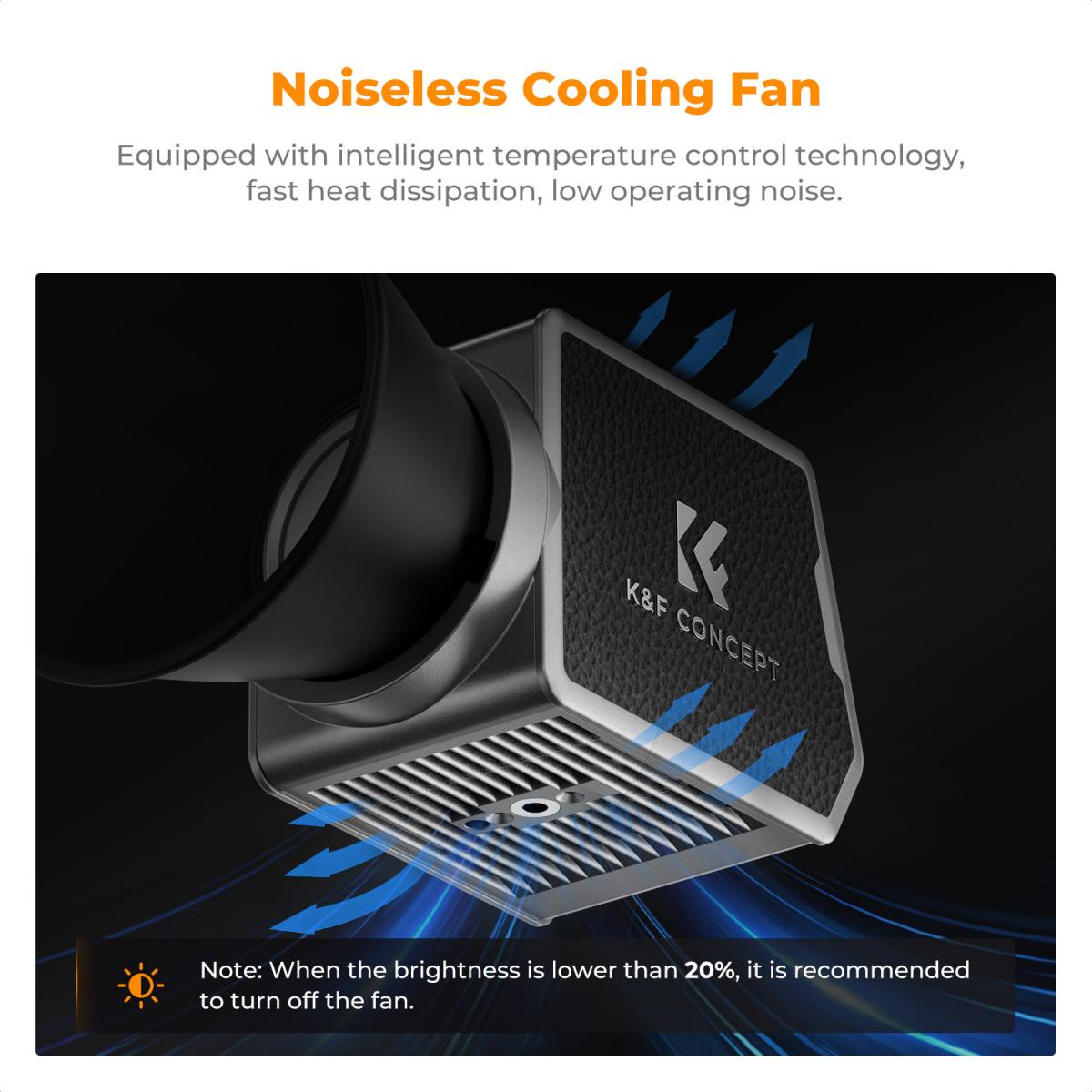 K&F CONCEPT 60W Bi-Color COB Video Light