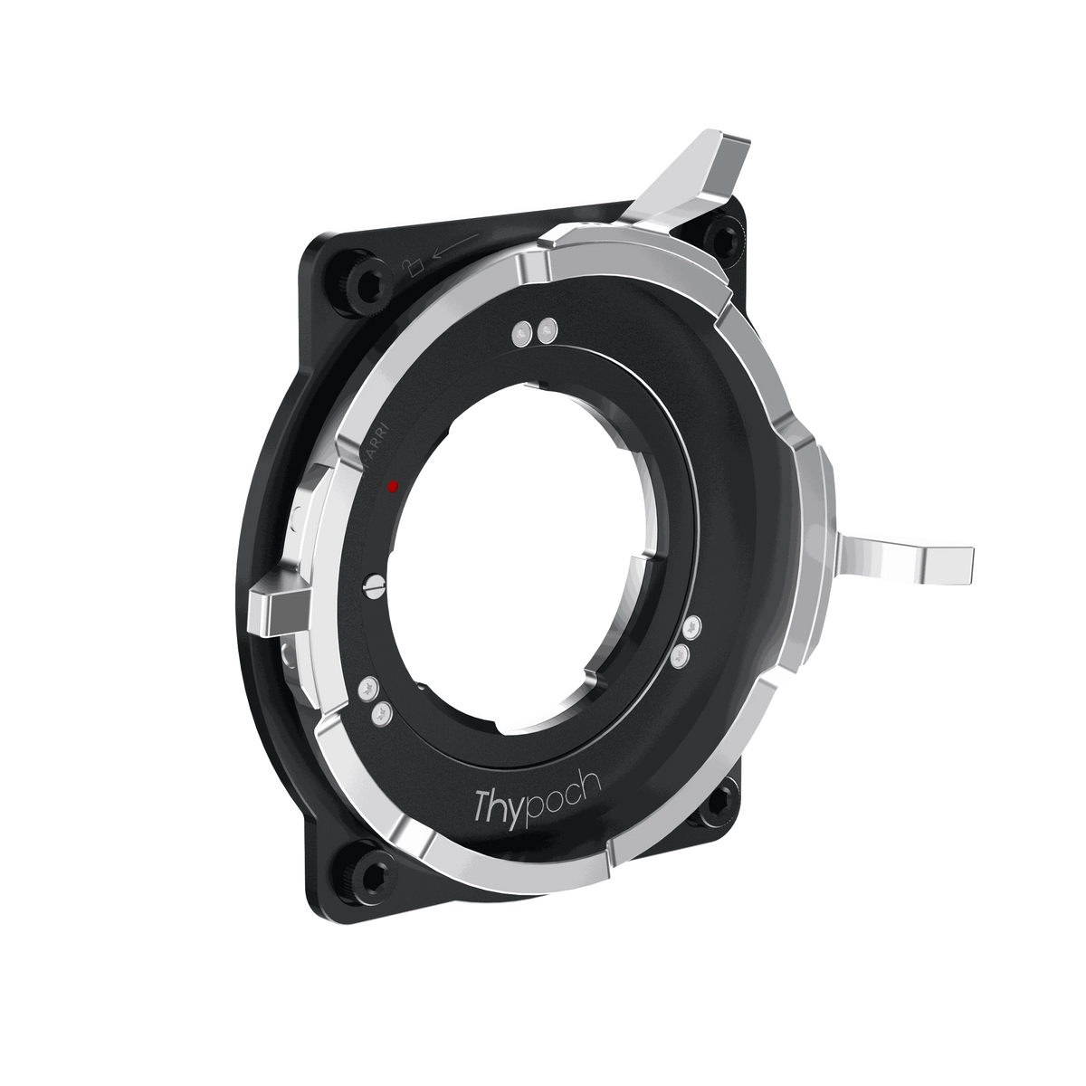 Thypoch Leica M to ARRI cine mount adapter plate in black and silver