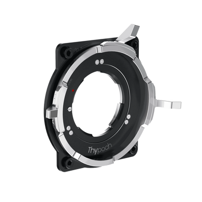 Thypoch Leica M to ARRI cine mount adapter plate in black and silver