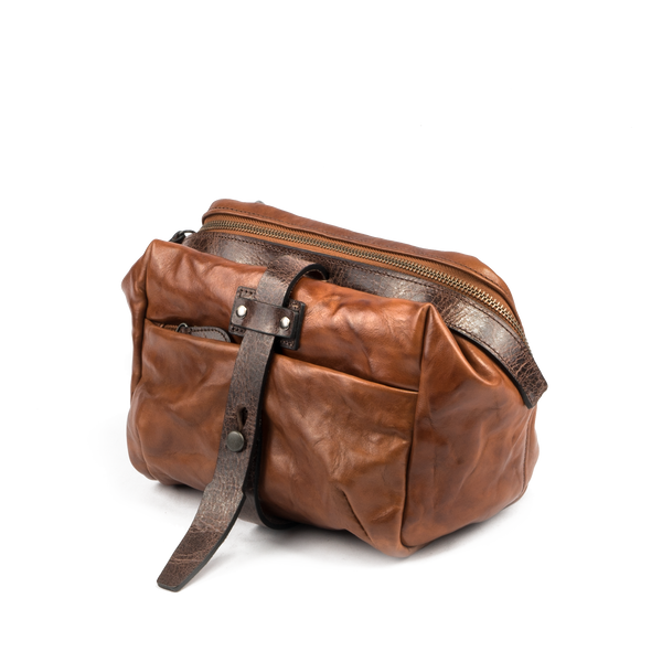 WOTANCRAFT Full Leather Sling Bag "MINI RIDER" 3.5L, BROWN