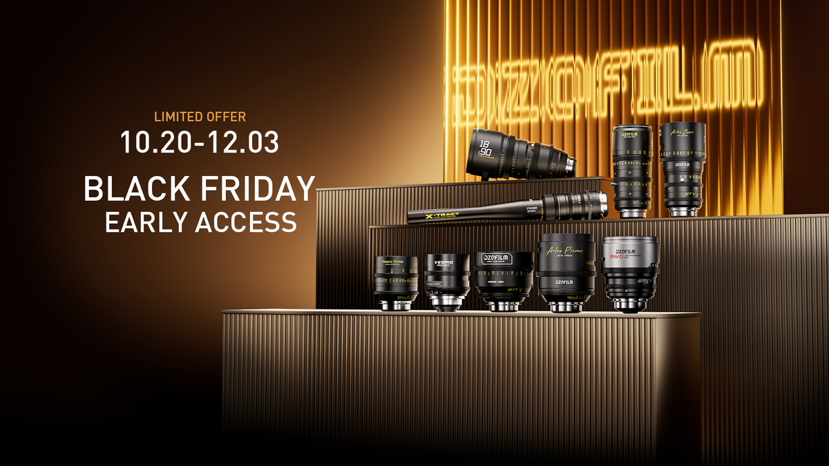 DZOFILM cinema lenses Black Friday early access sale, limited offer from 20 October to 3 December