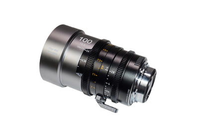 Sirui IronStar 100mm T2.8 macro, side view with focus and iris scales