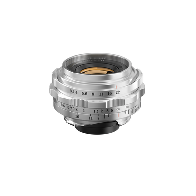 Thypoch Ksana 21mm f/3.5 Leica M lens in silver with depth of field scale