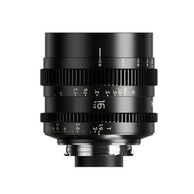 Thypoch Simera-C 16mm T1.9 cine lens with PL-style mount, side view