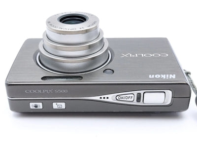 NIKON COOLPIX S500 7MP CCD DIGITAL camera, brushed grey