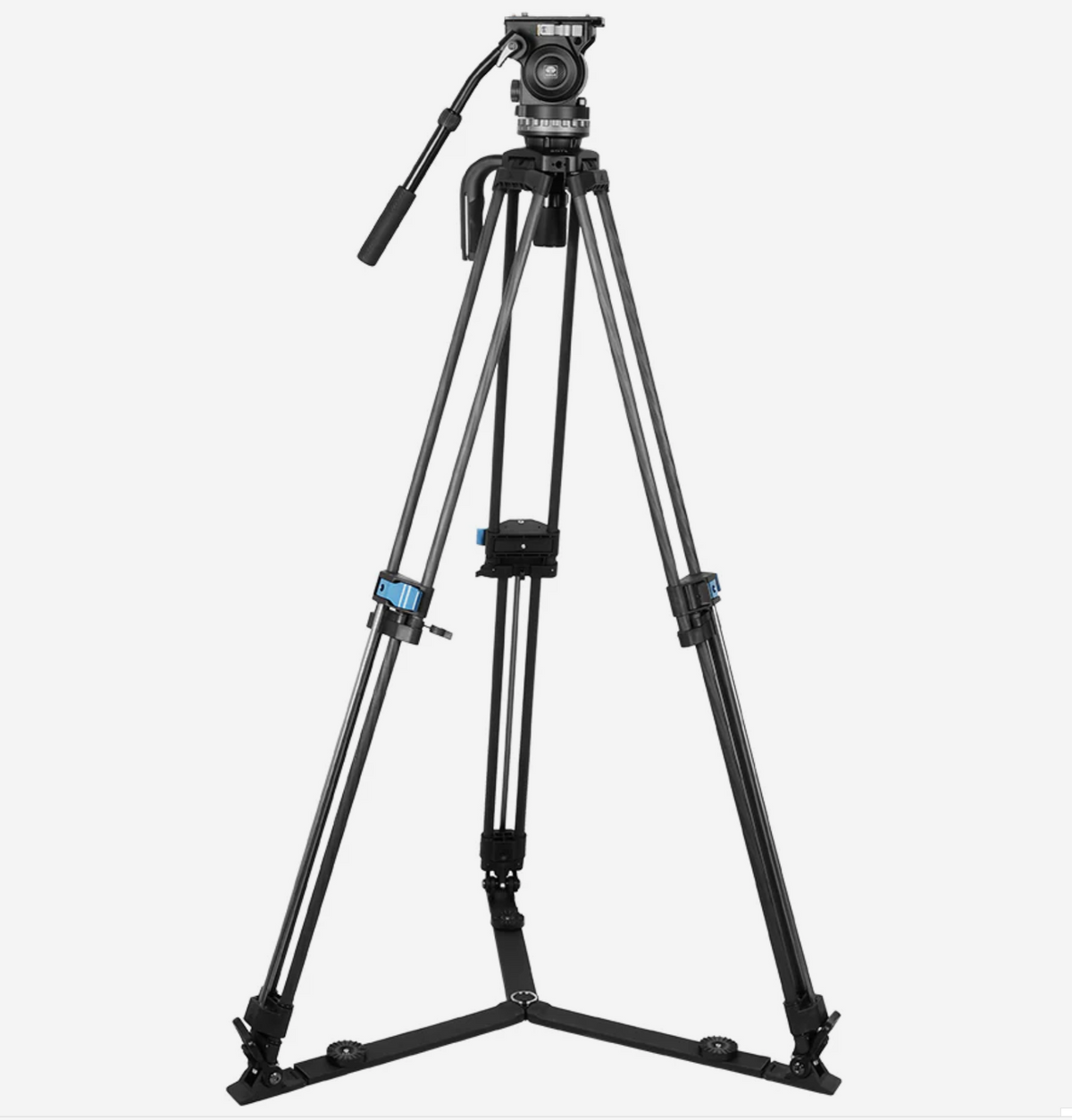 Sirui SQ75 carbon fibre video tripod with VHS-10 fluid head, fully extended