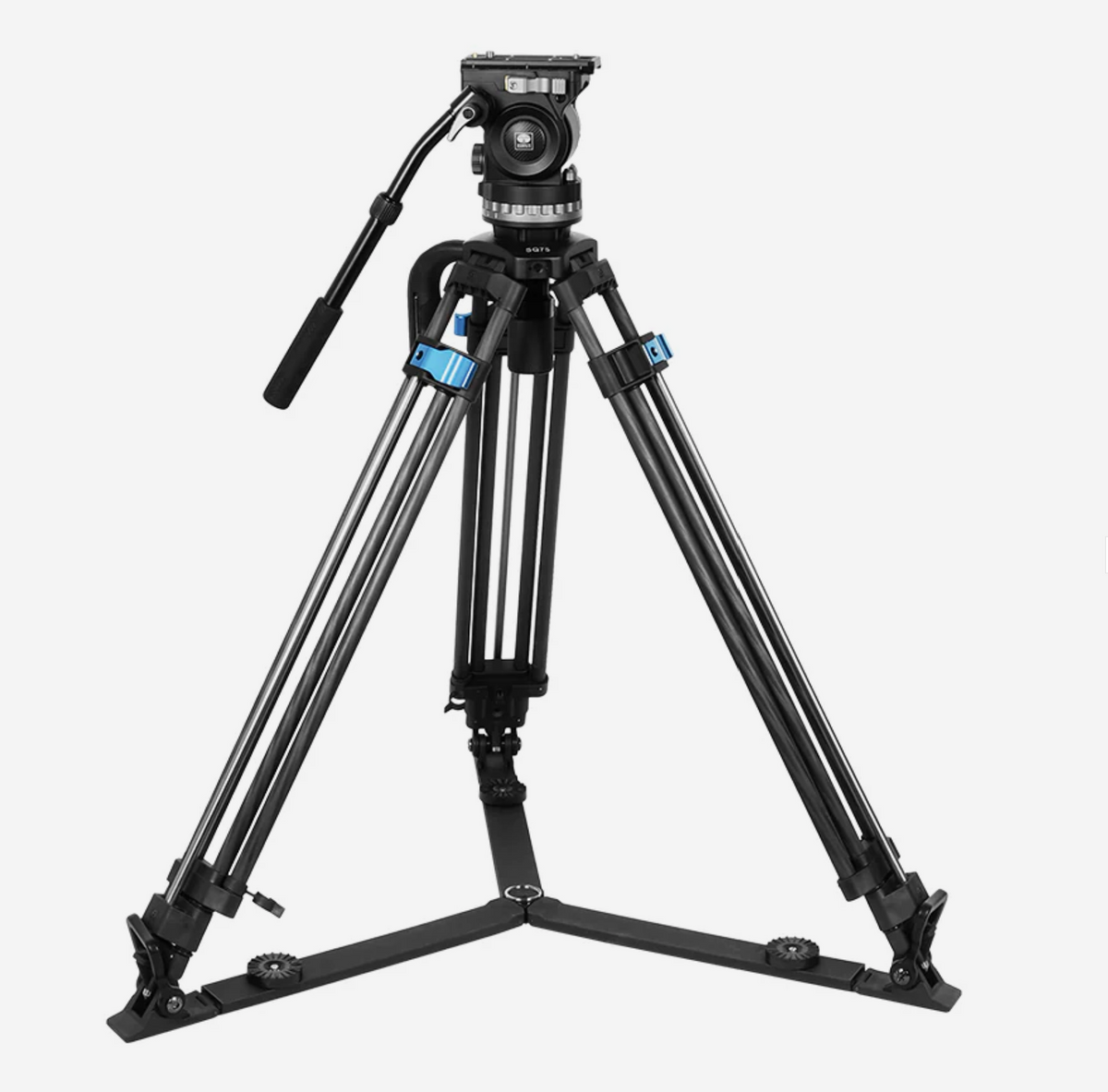 Sirui SQ75 carbon fibre video tripod kit with VHS-10 fluid head and mid-level spreader