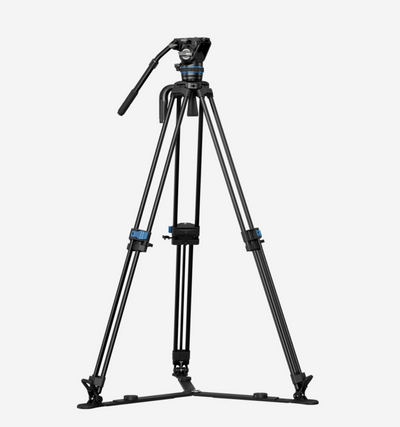Sirui SQ75 video tripod fully extended with mid-level spreader and S5 head