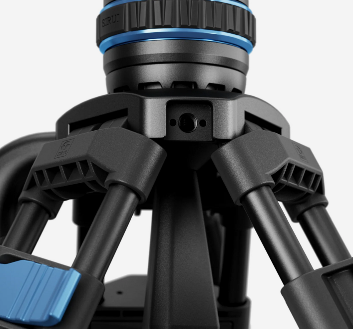 Sirui SQ75 tripod 75mm bowl and leg hinge close-up
