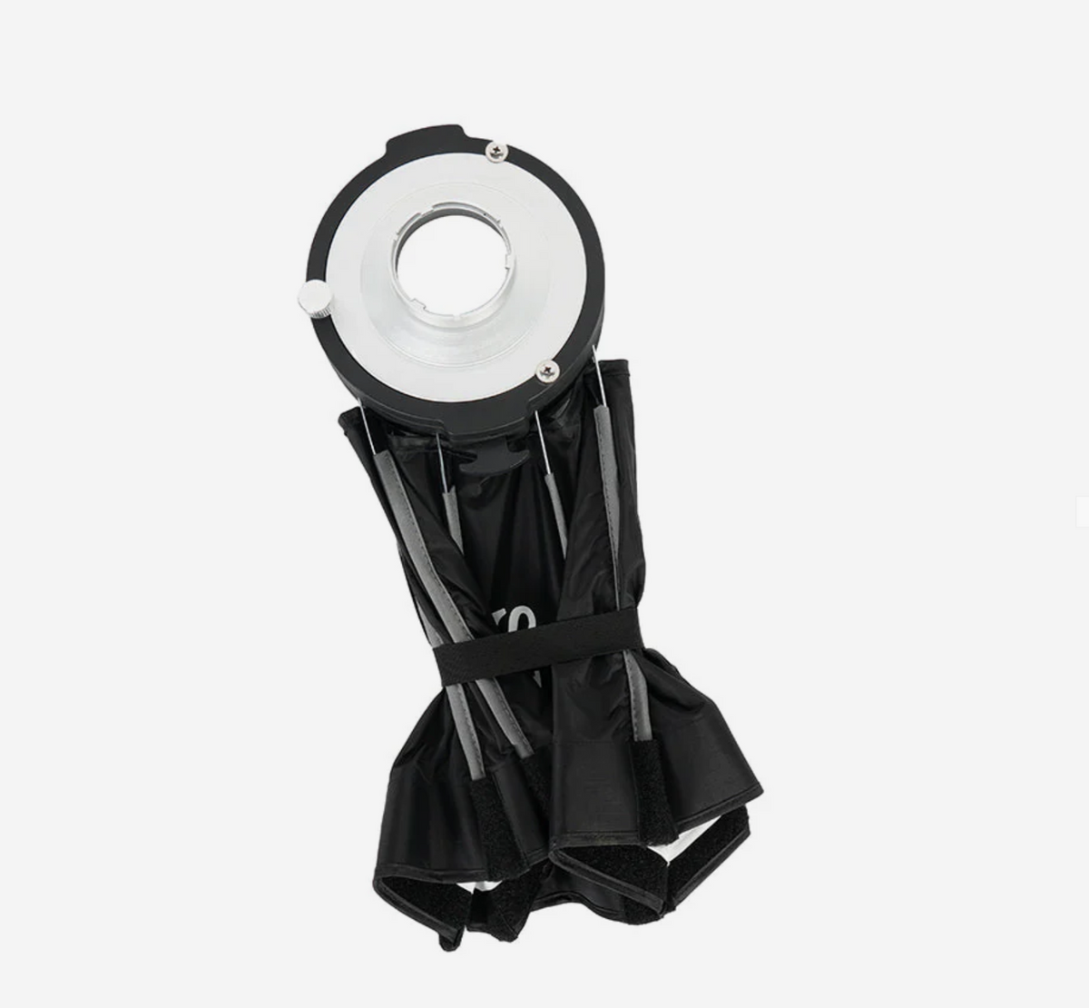 Sirui QR40 softbox folded with the speed ring mount, ready to pack
