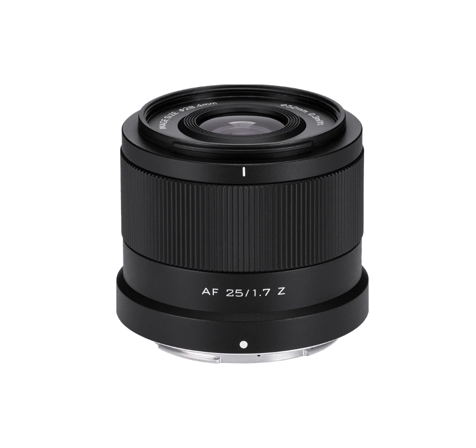 Viltrox Air AF 25mm f/1.7 Z APS-C autofocus lens for Nikon Z, front view