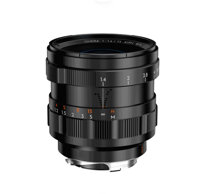 Thypoch Simera 75mm f/1.4 ASPH full-frame manual focus lens for Leica M, black