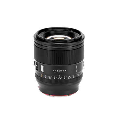 Viltrox AF 56mm f/1.2 Pro E lens, front view with aperture ring