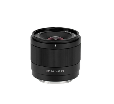 Viltrox Air AF 14mm f/4 FE full-frame ultra-wide autofocus lens for Sony E-mount, front view