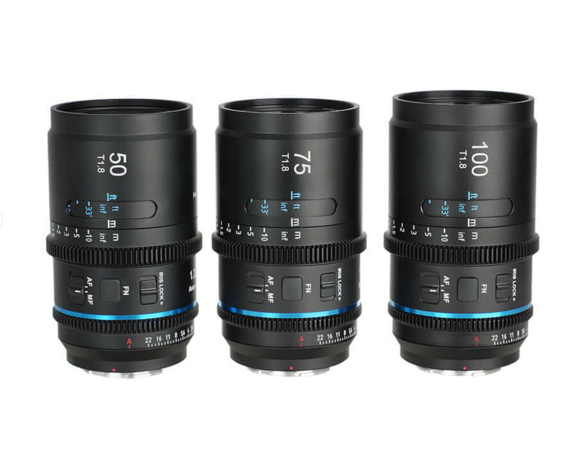 SIRUI ASTRA 50-75-100mm T1.8 1.3x KIT FULL FRAME ANAMORPHIC AUTOFOCUS