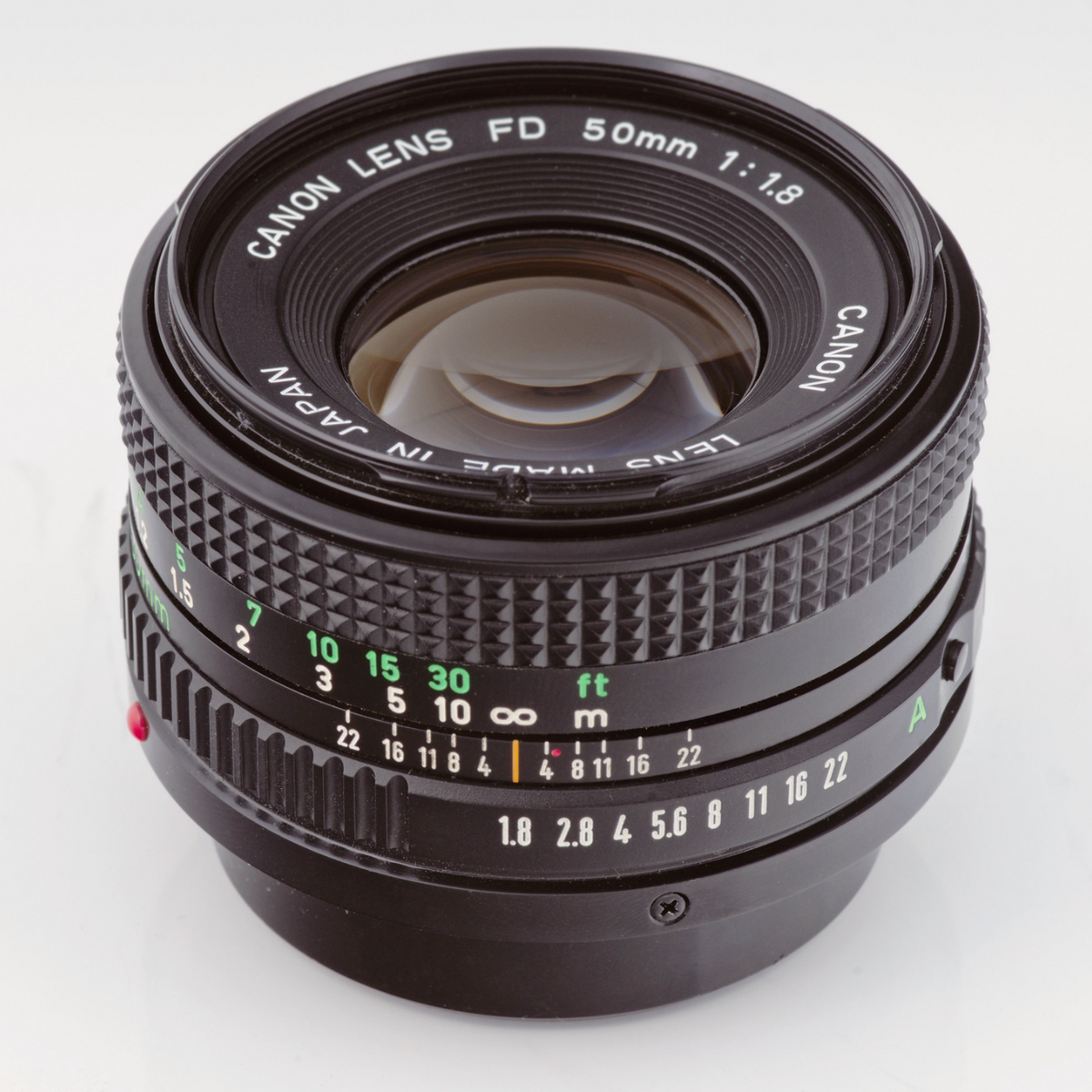 Canon FD 50mm f/1.8 standard prime lens for Canon FD film cameras